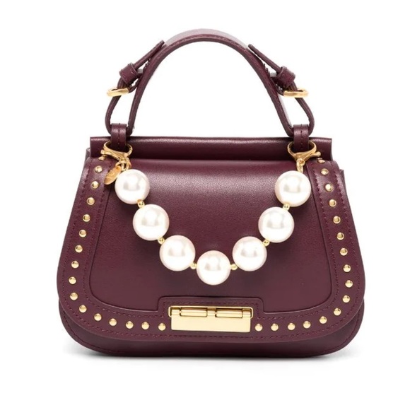 Zac Posen Handbags - Zac Posen Chantelle studded saddle bag.